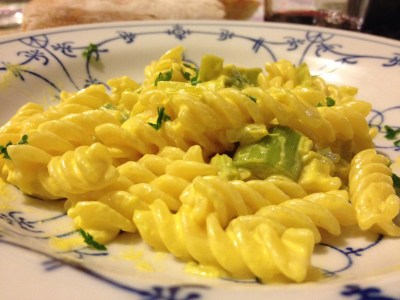 Pasta gialla ai porri