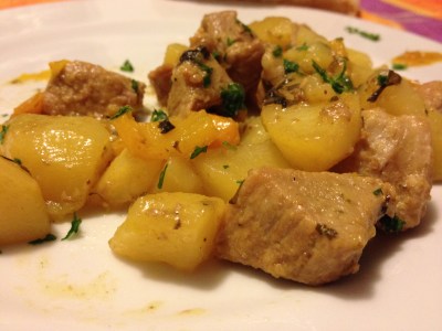 Spezzatino con peperoni e patate